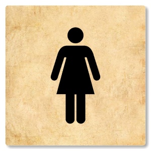 WC ženy, 100x100mm, pergamen, Nevada